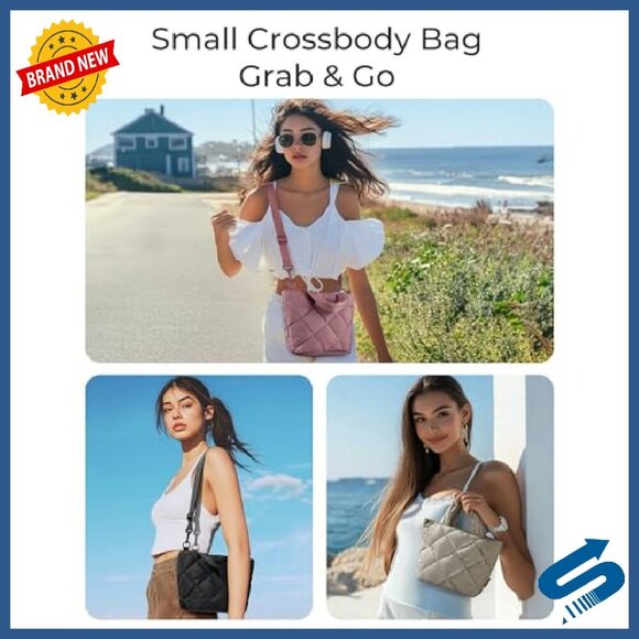 Mini Crossbody Bag with 7+ Pockets, Nylon, Adjustable Strap - Picture 4 of 8